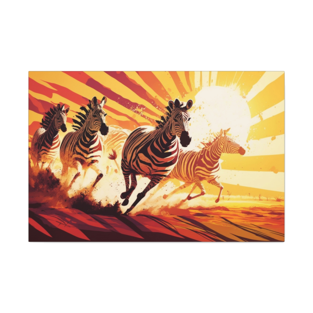 Canvas Print Trippy Art Zebra of Freedom