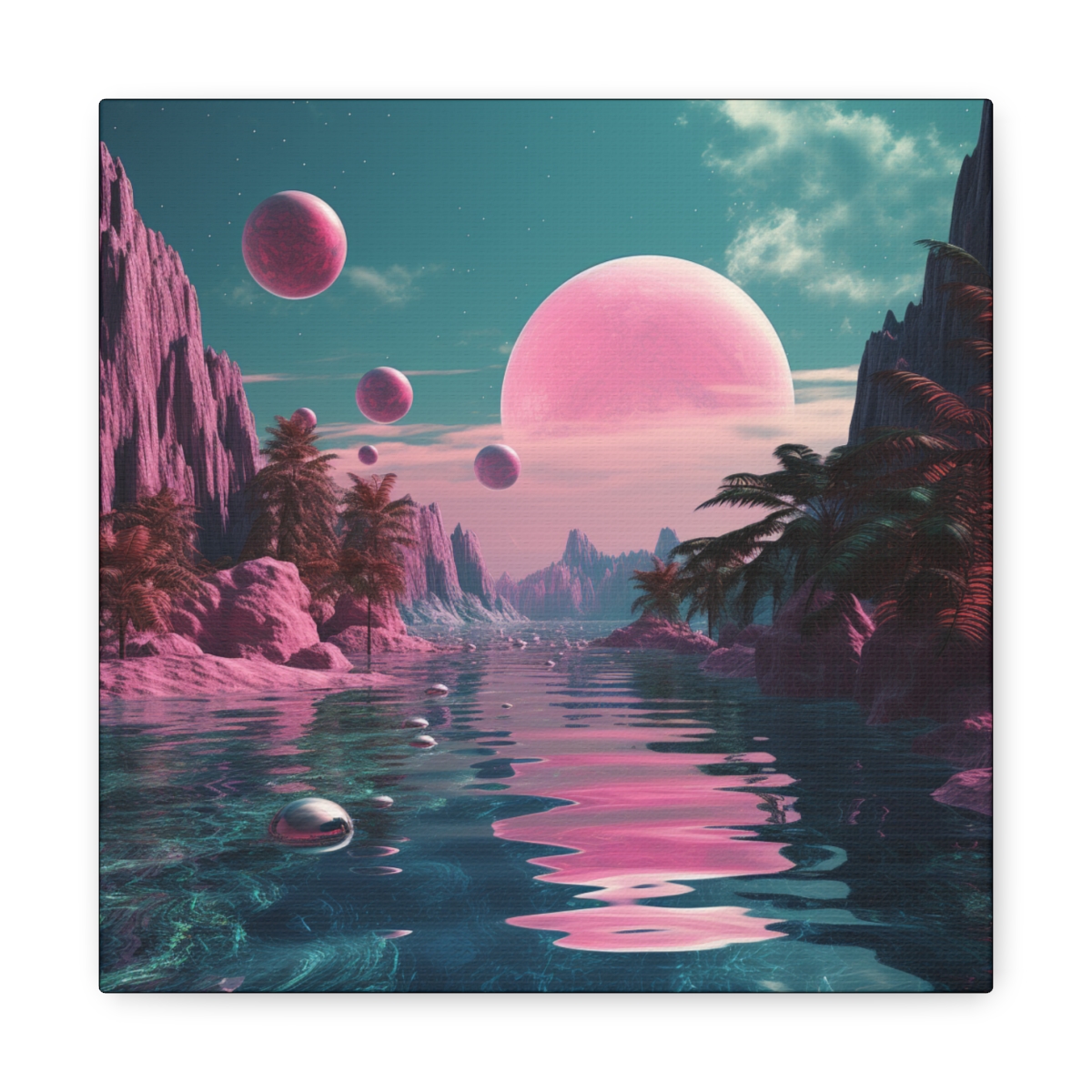 Surreal Dreamy Art Canvas Print: River To Another World