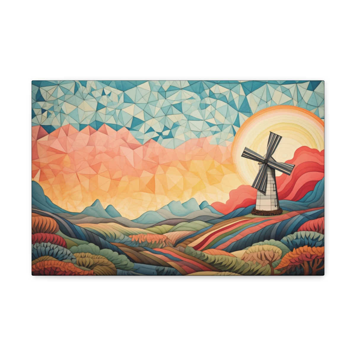 Boho Sun Art Canvas Print: The Daily Revival
