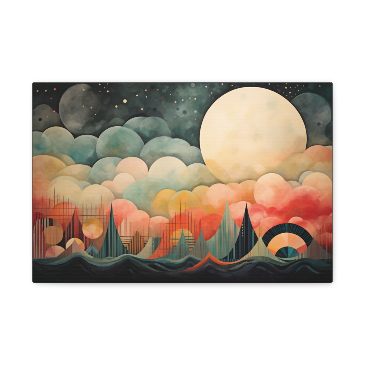 Boho Moon Art: Celestial Serenity