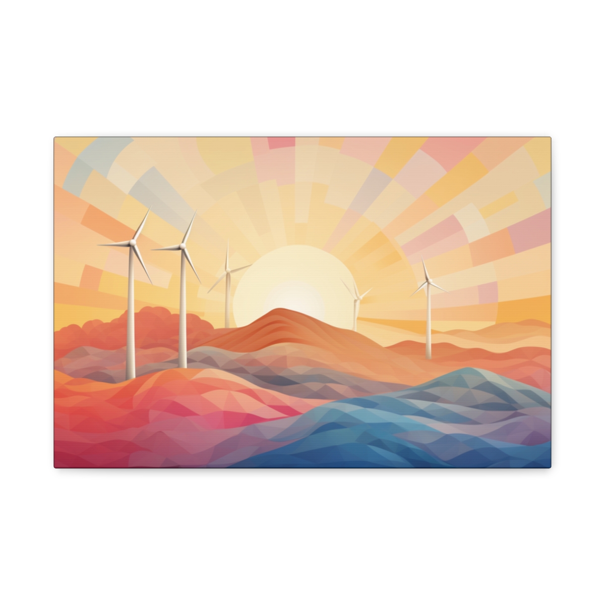 Boho Sun Art Canvas Print: Countryside Awakening