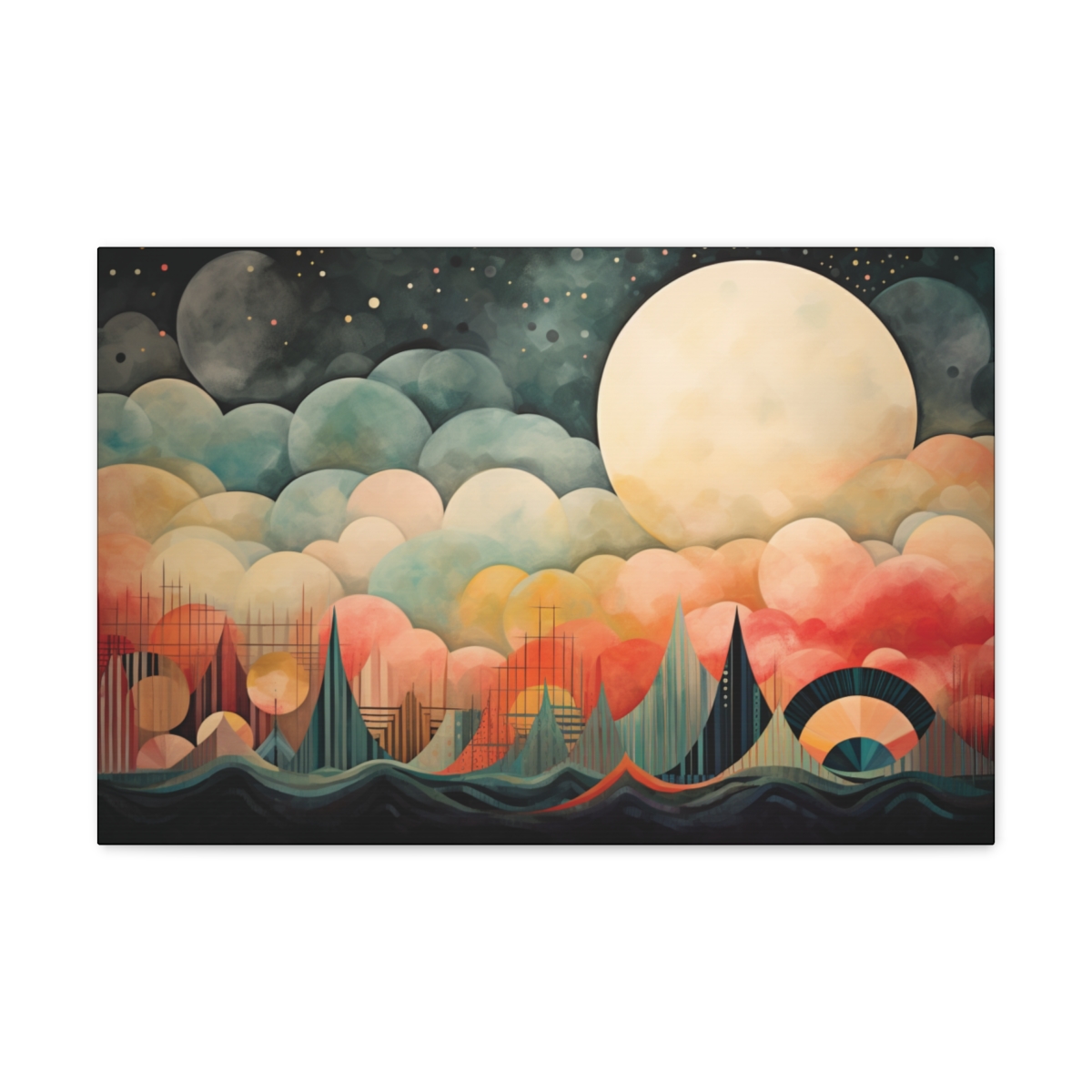 Boho Moon Art: Celestial Serenity