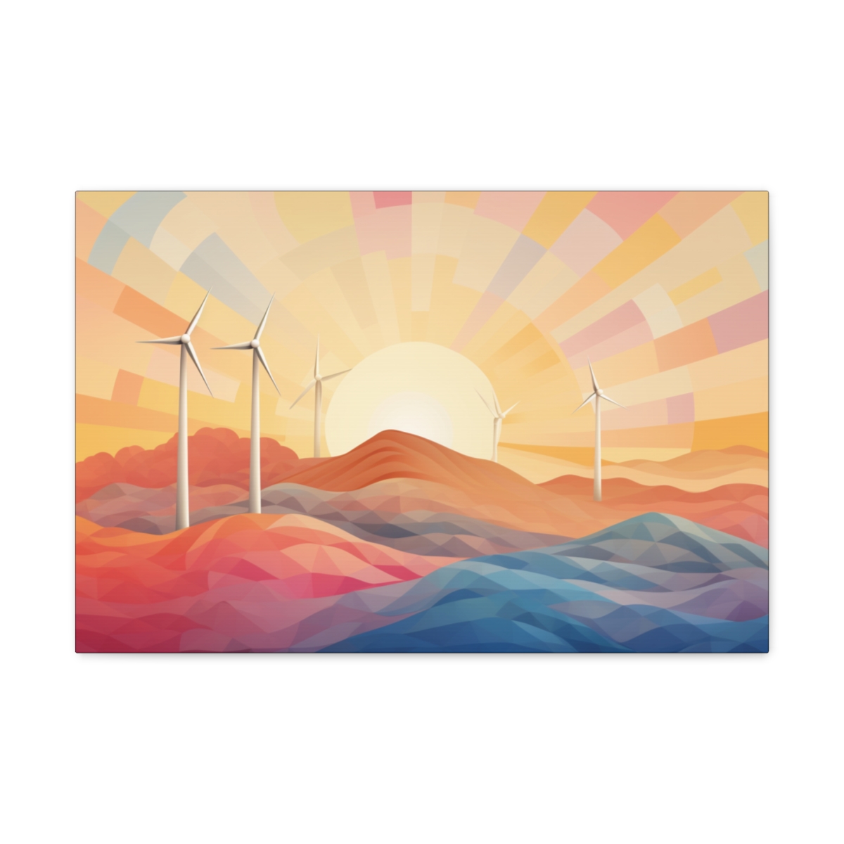 Boho Sun Art Canvas Print: Countryside Awakening